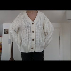 Garage cable knit oversized cardigan